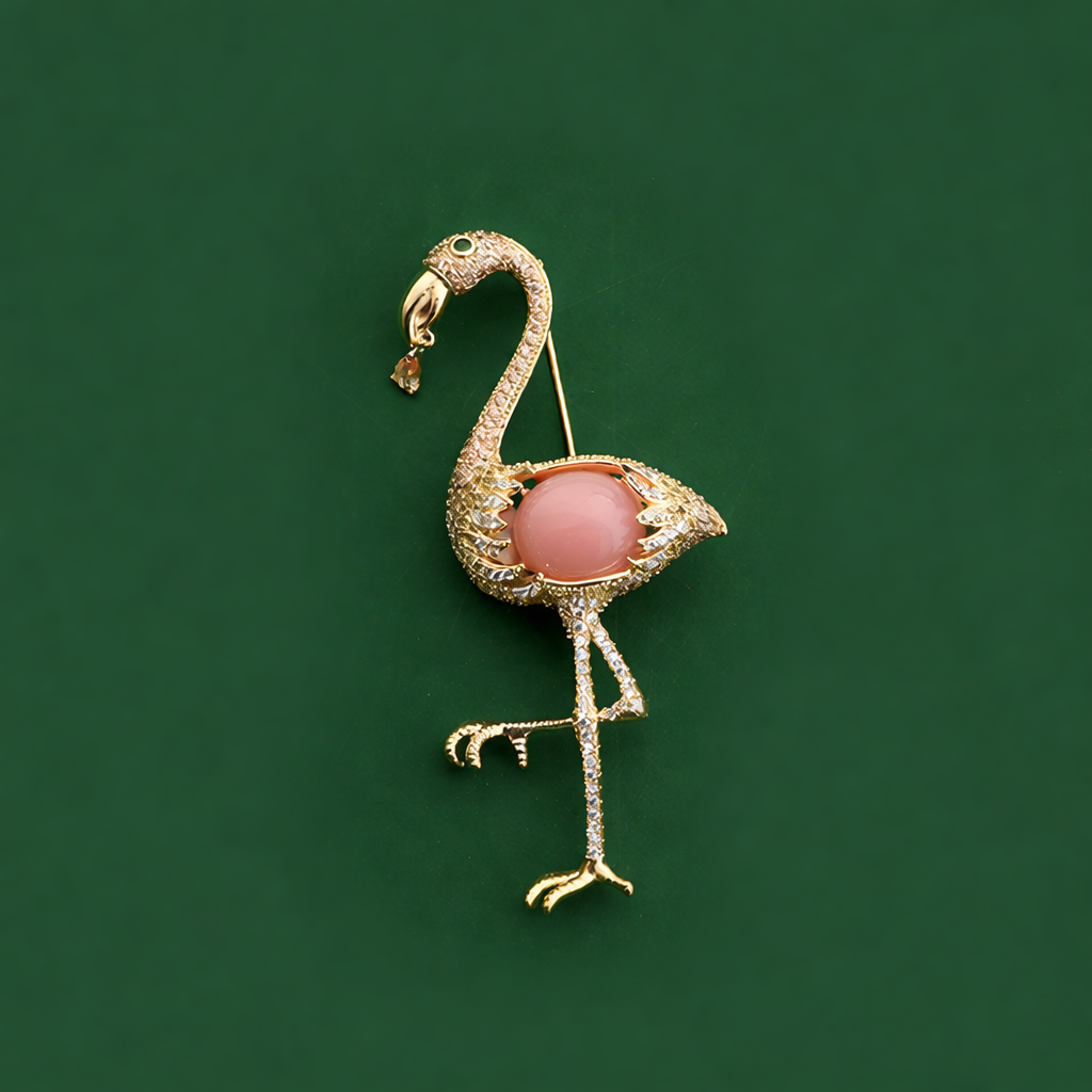 Rosé Flamingo Brooch