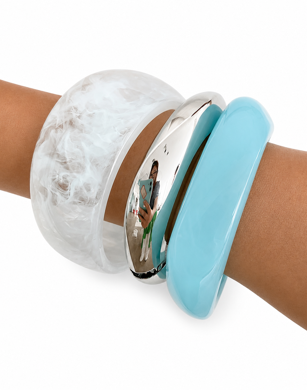 Resin Wave Stack (Blue) Stack of 3