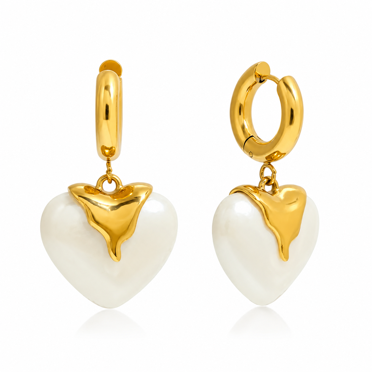 Soft Heart Drop Earrings
