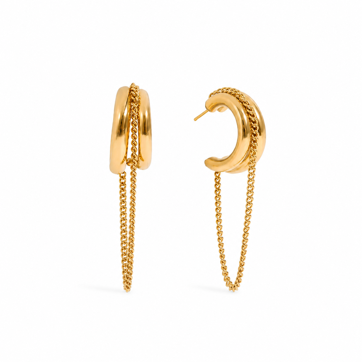 DropLink Chain Hoop Earrings