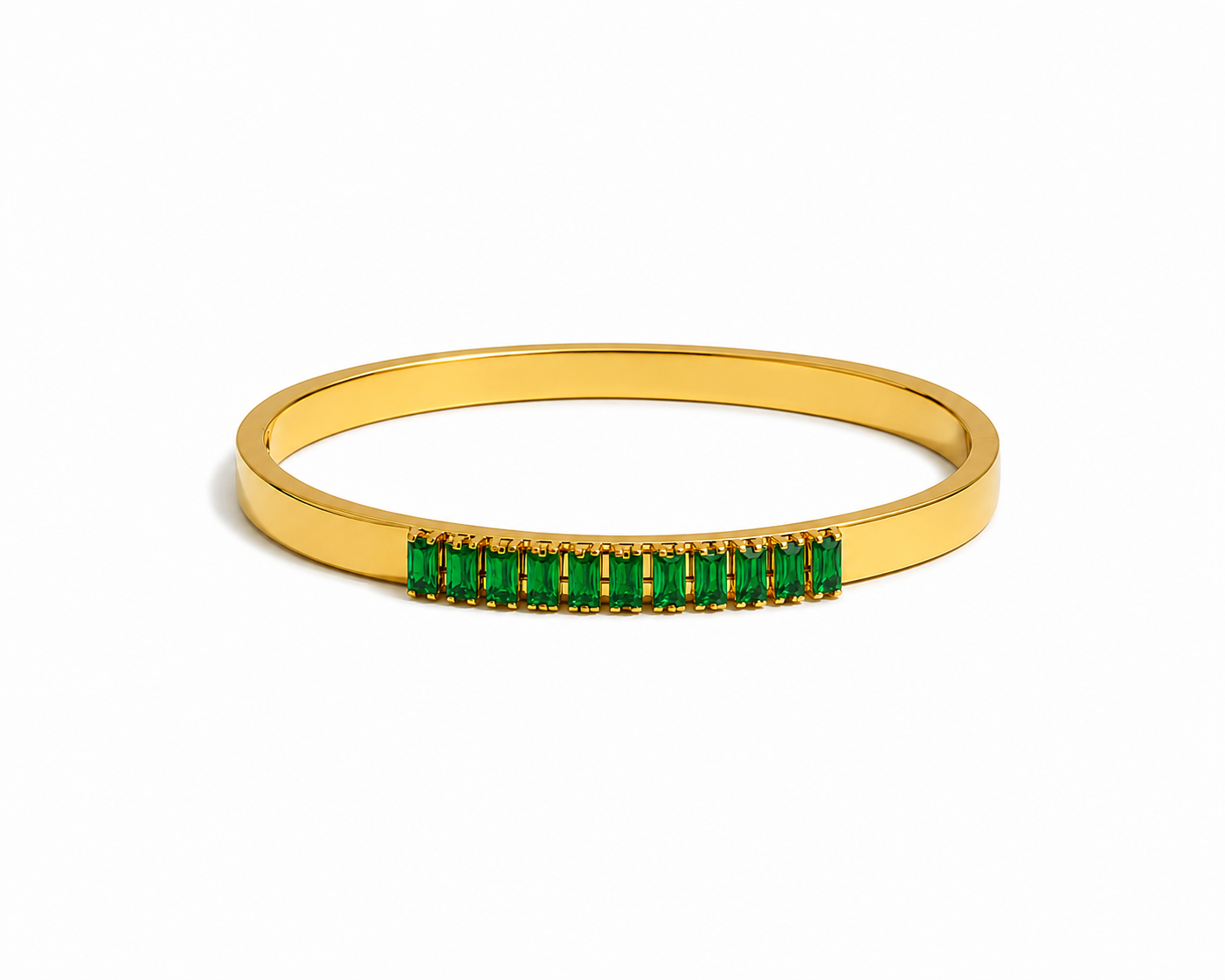 Prism Buckle Zircon Bangle Stack