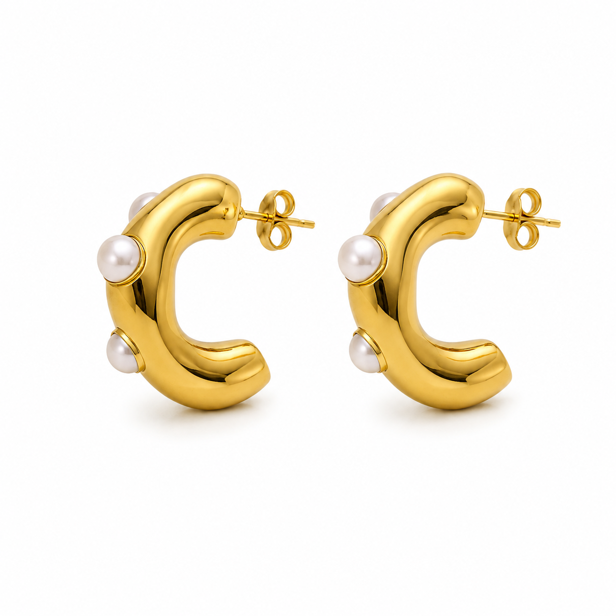 Orla Pearl Hoops