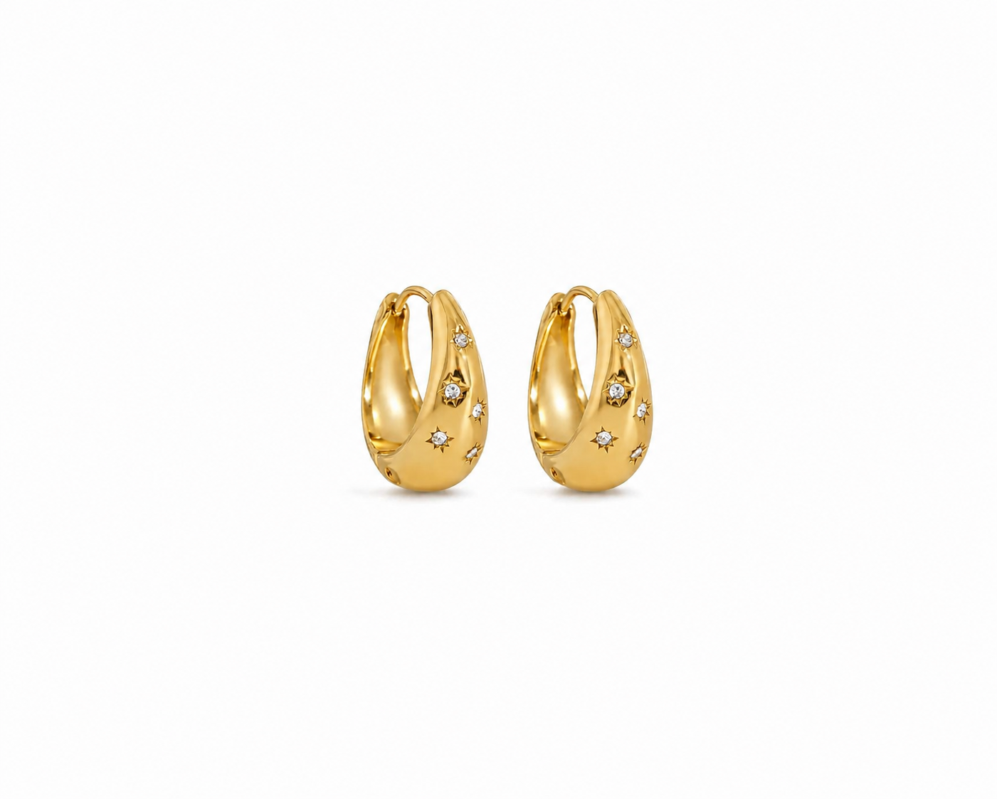 The Nysa Trio (Hoop Earrings + Ear Cuff + Mini Studs)