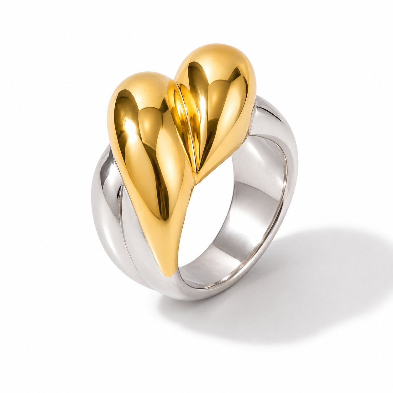 Twinned Dualtone Ring