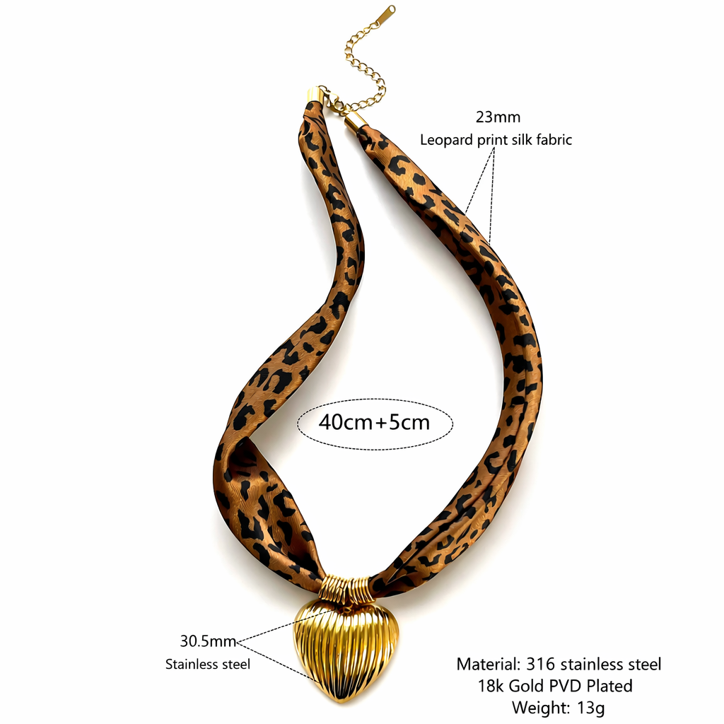 Wild Heart Scarf Necklace