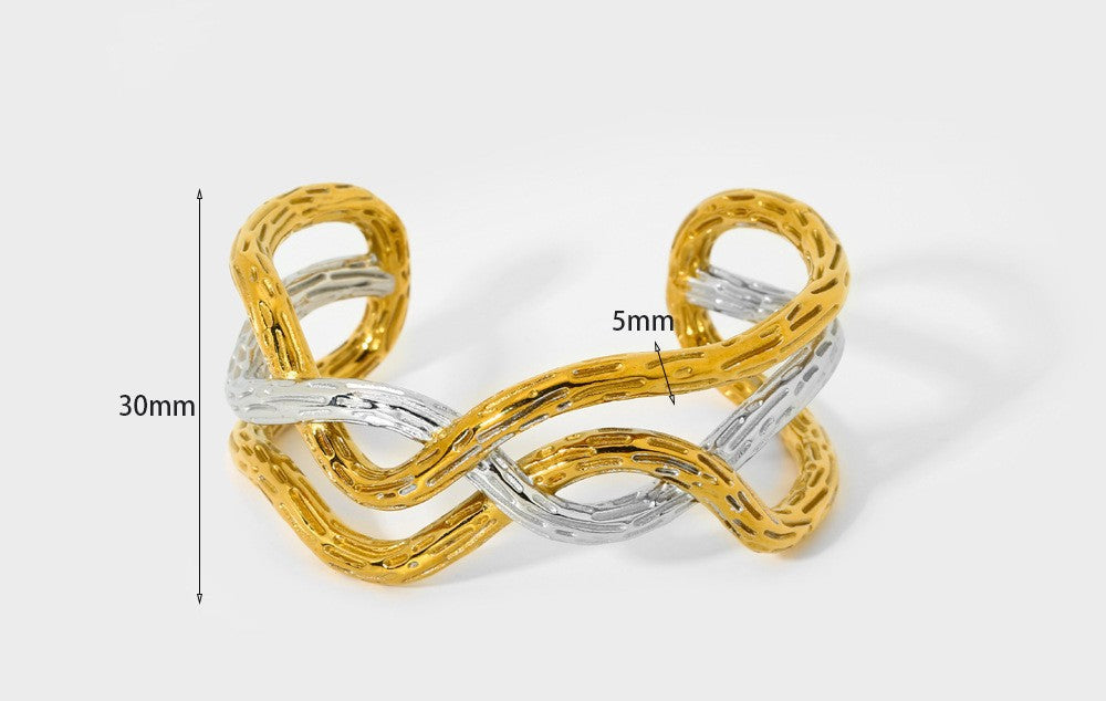 Crossline Dual tone Cuff