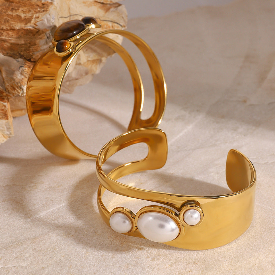 Pearl Mirage Bangle Cuff