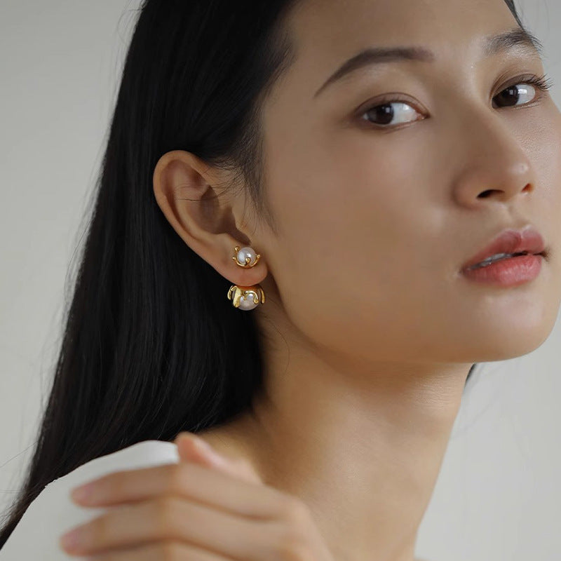 GlowBloom Pearl Earrings