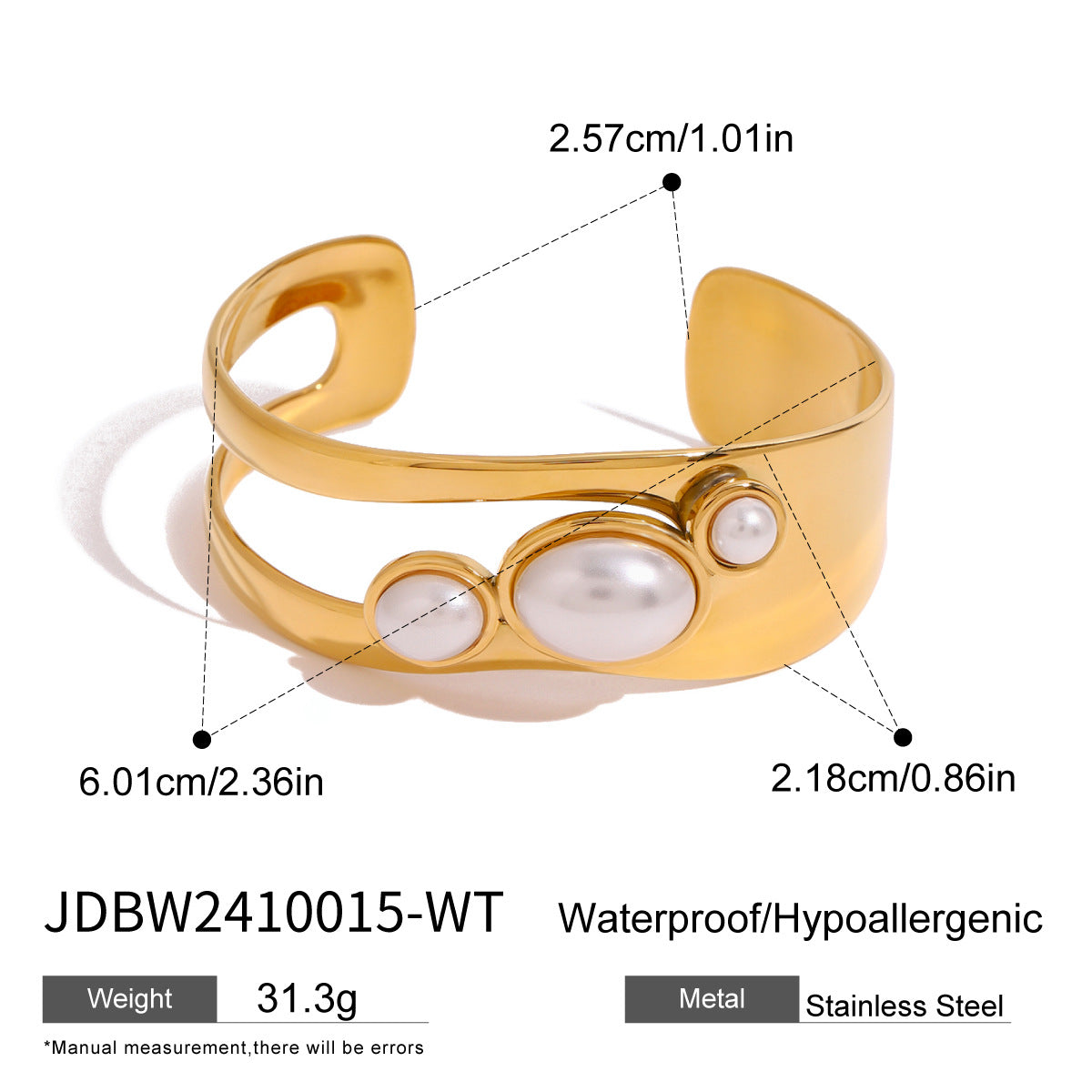 Pearl Mirage Bangle Cuff