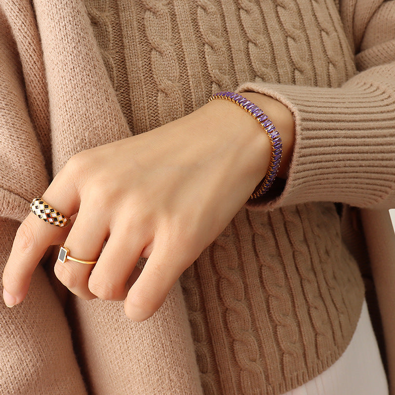 Purple Zircon Tennis Set | Necklace & Bracelet