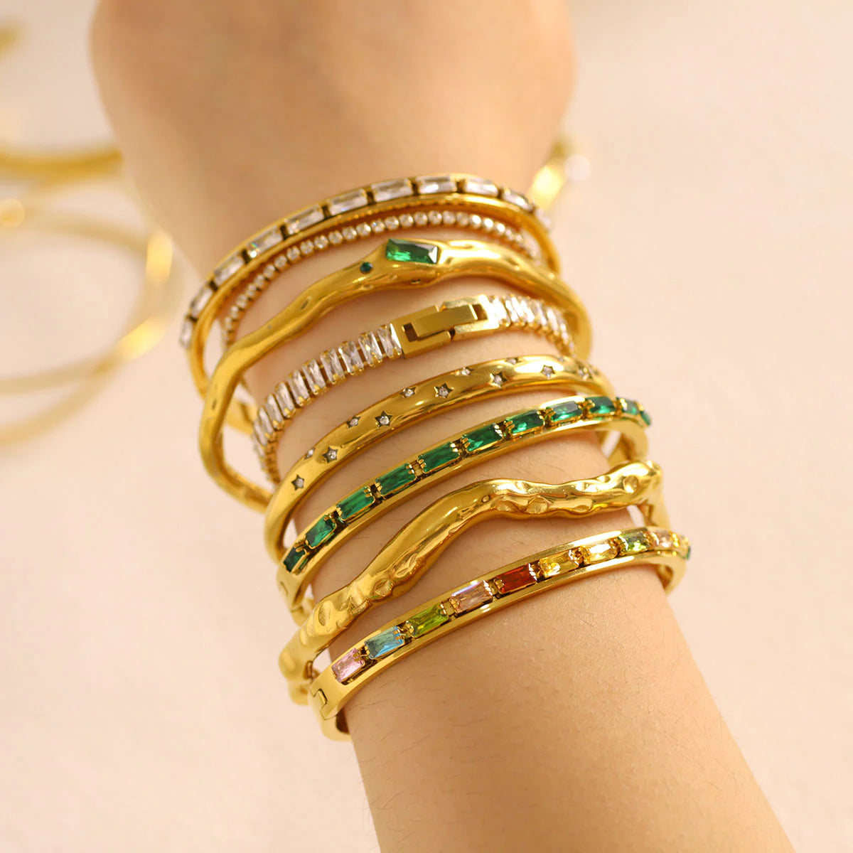 Celestia Clear Bangle Bracelet