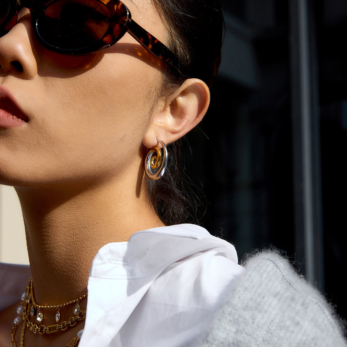 Spiral Hoop Earrings