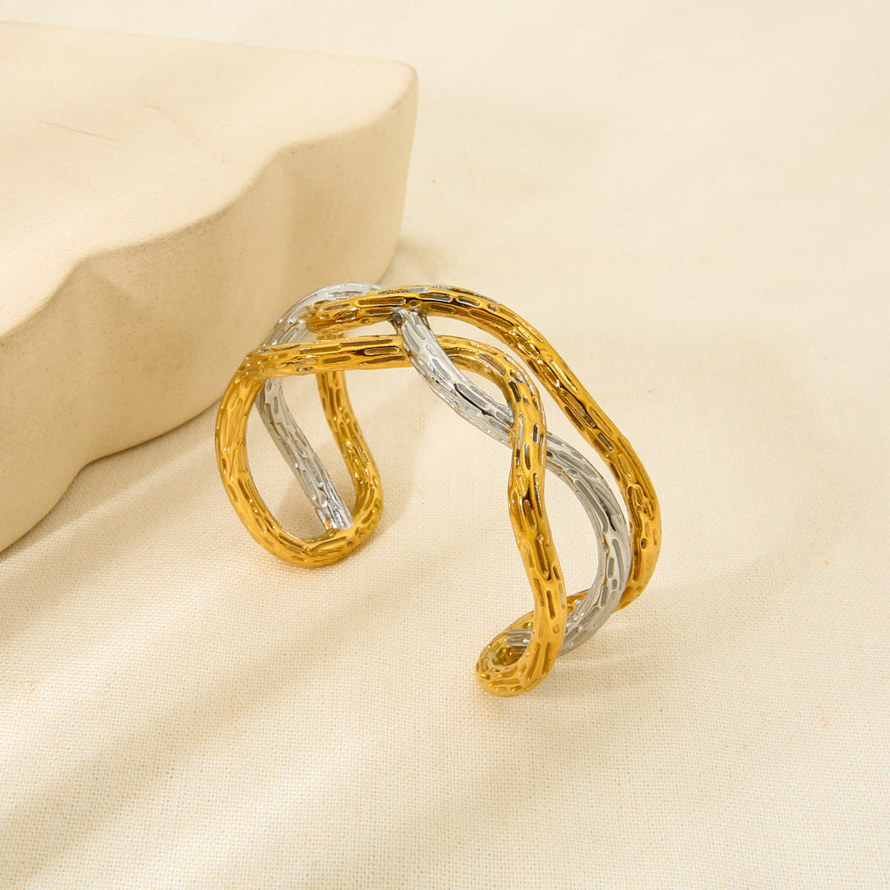 Crossline Dual tone Cuff