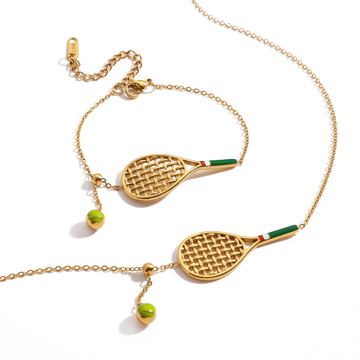 Paddel / Pickle ball Set I Necklace & Bracelet