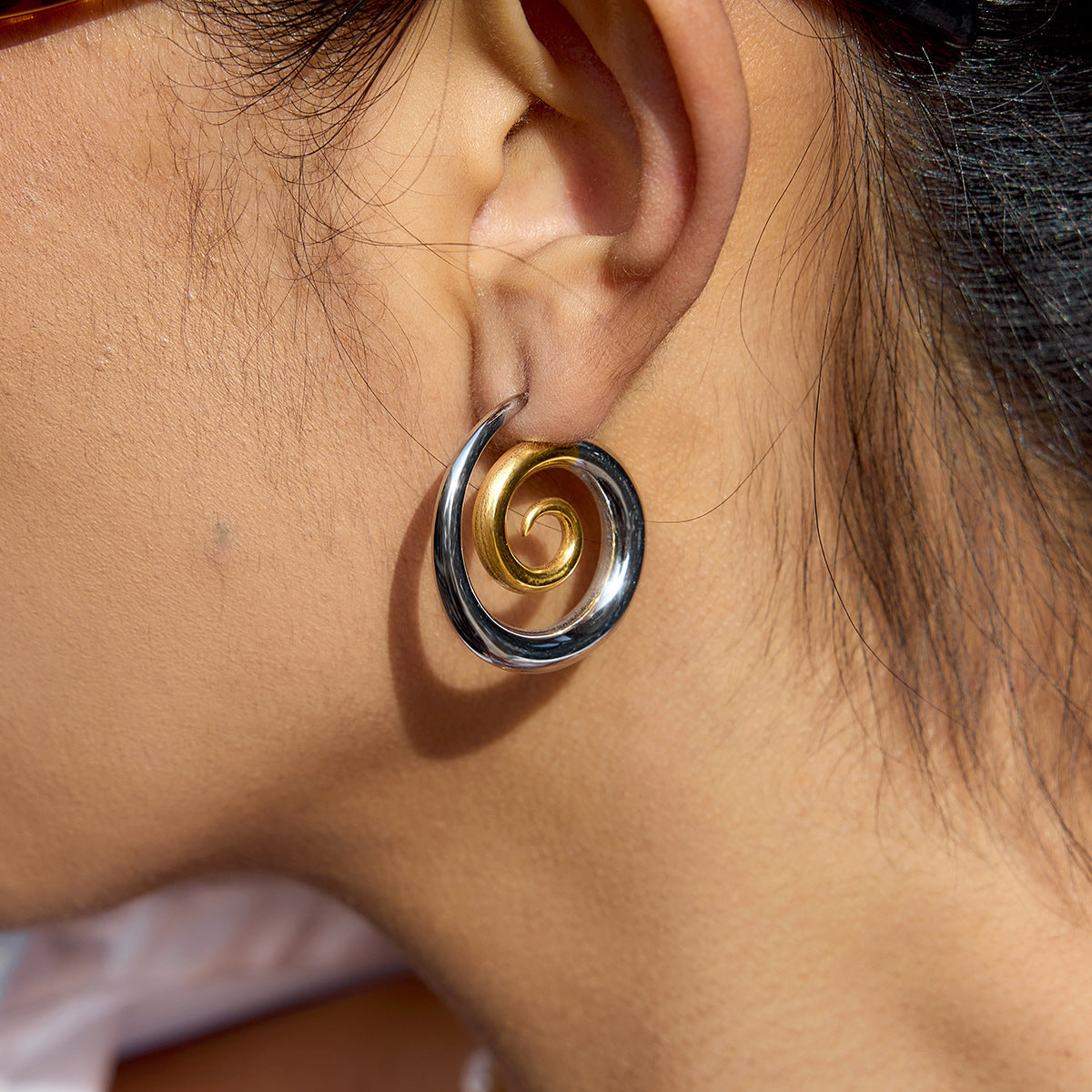 Spiral Hoop Earrings