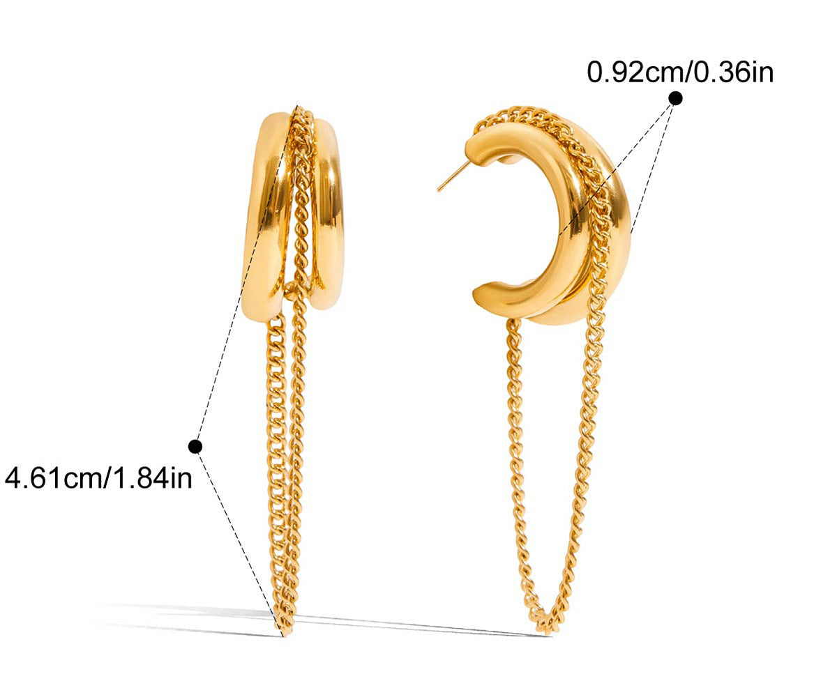 DropLink Chain Hoop Earrings