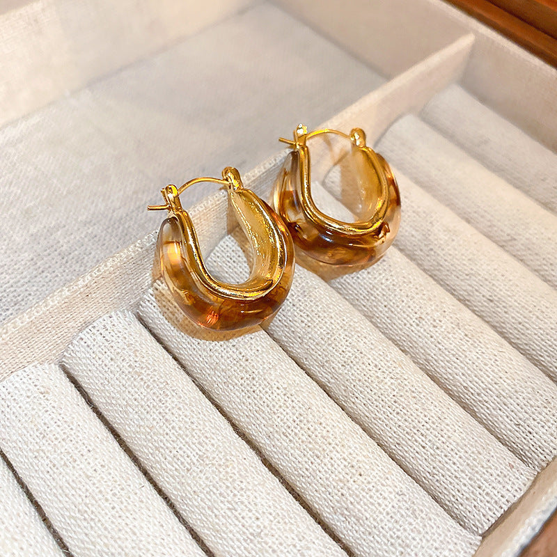 Amber Glow Hoops