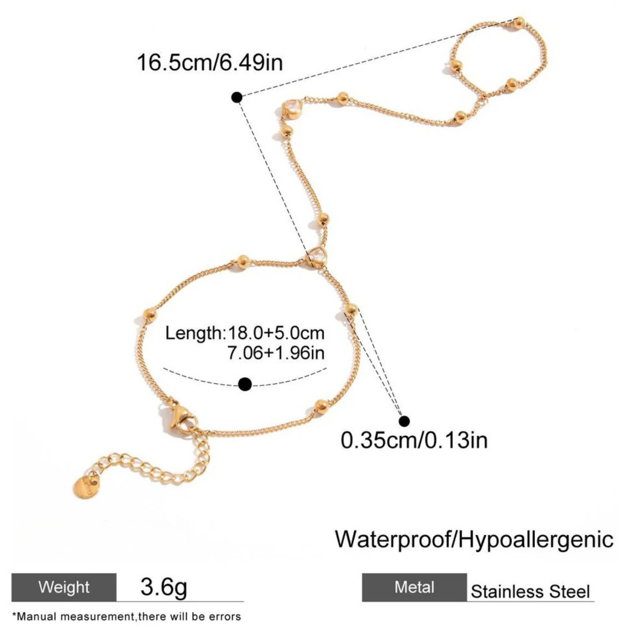 Love Grace Hand Chain Bracelet
