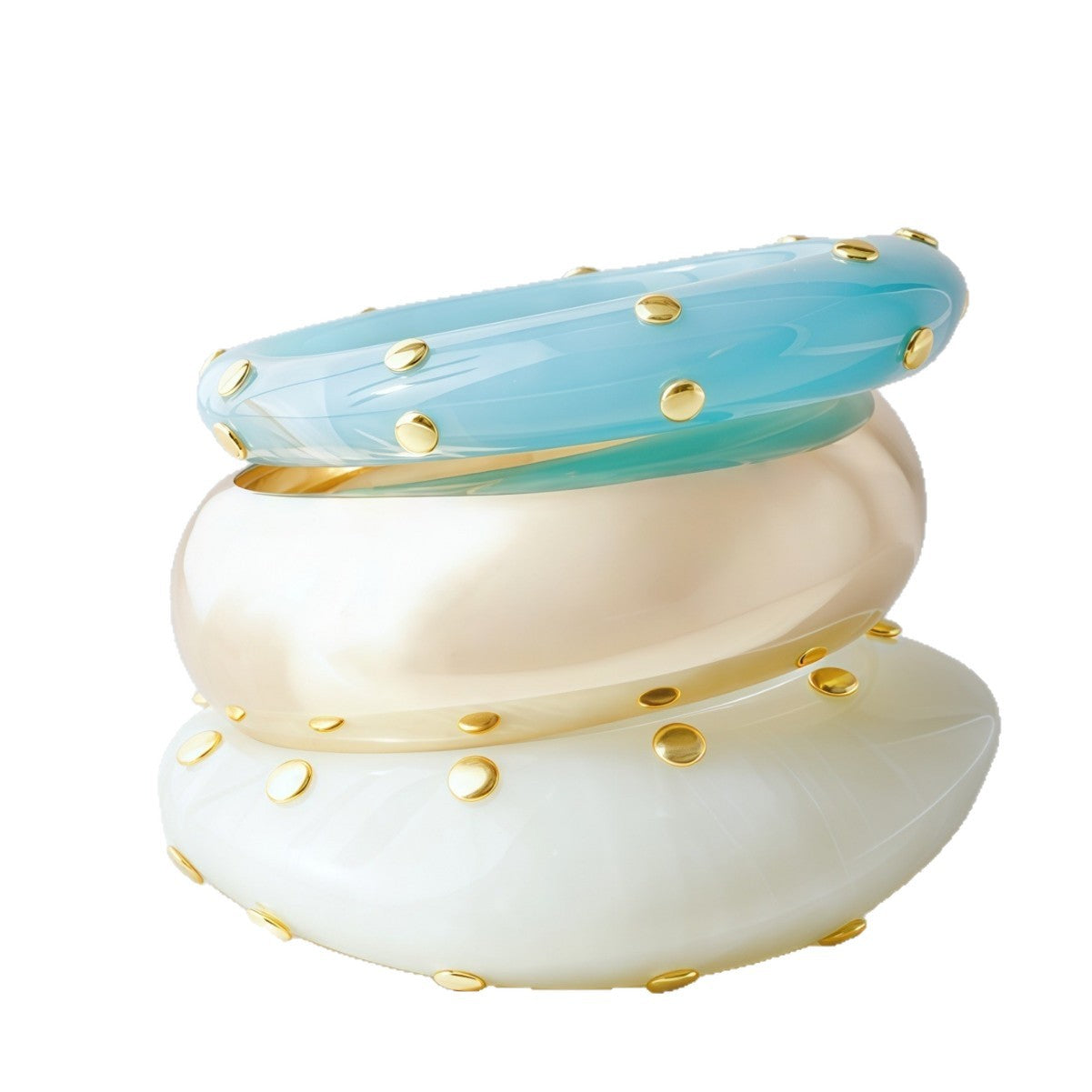 Moonlit Resin Bangle Stack (Set of 3)