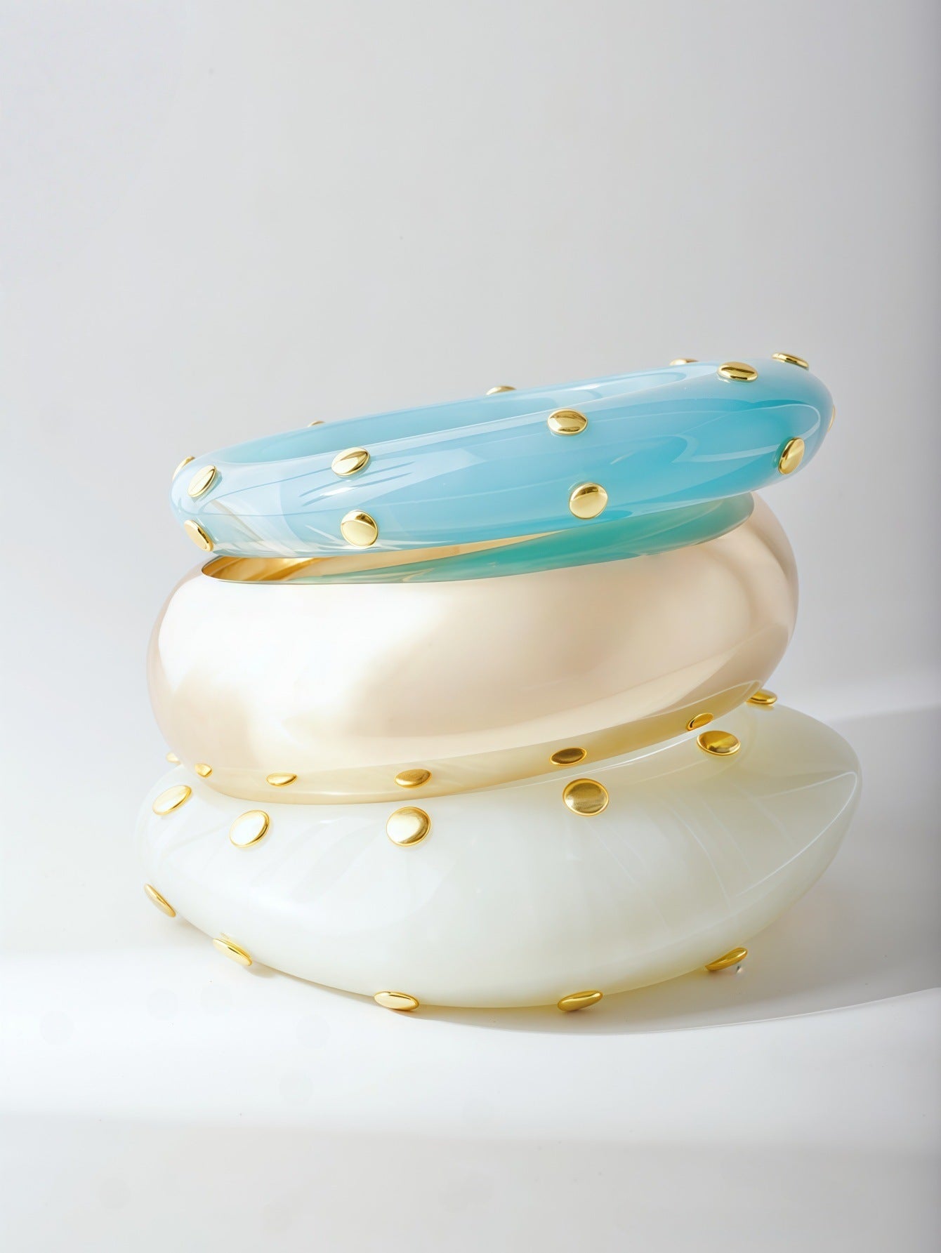 Moonlit Resin Bangle Stack (Set of 3)