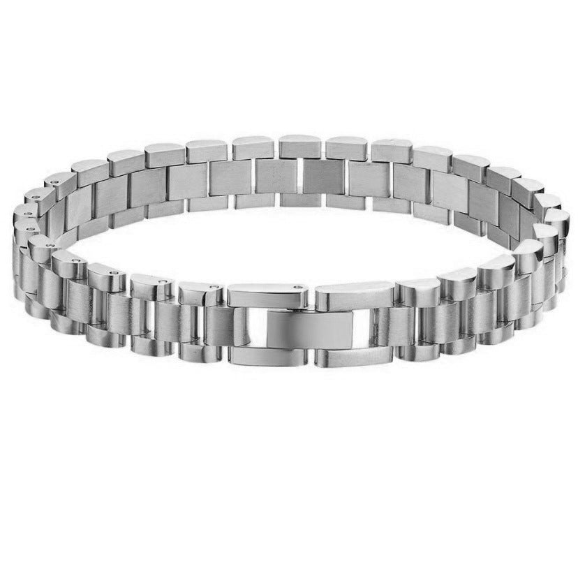 Statement Silver Chain Bracelet