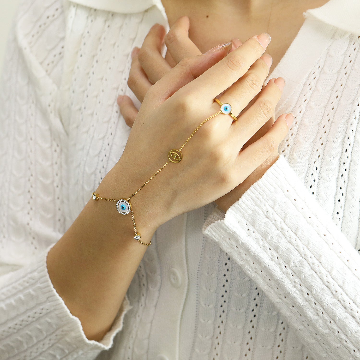 Nazar Hand Chain Bracelet