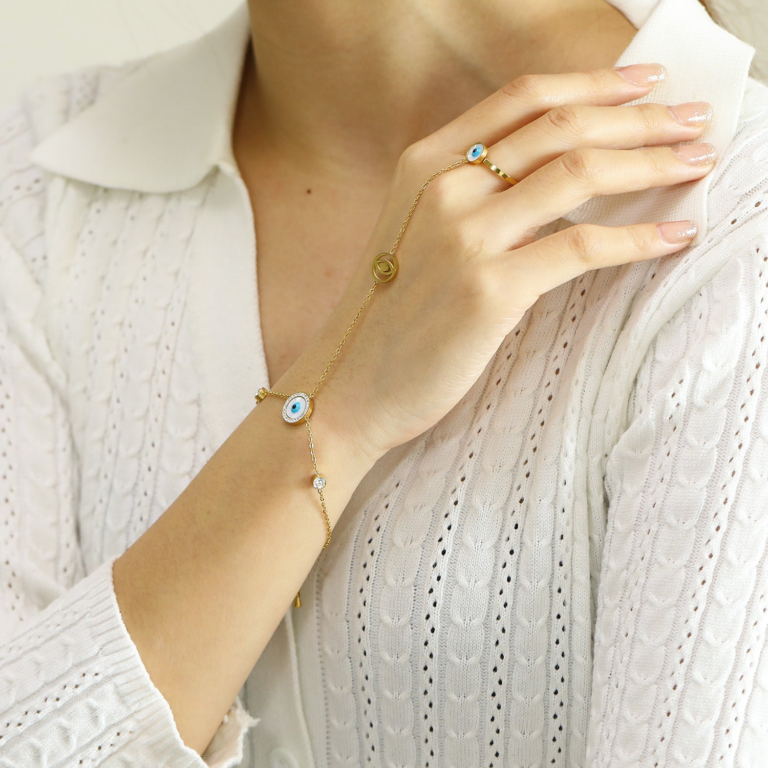 Nazar Hand Chain Bracelet