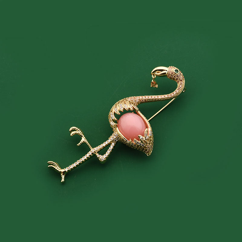 Rosé Flamingo Brooch
