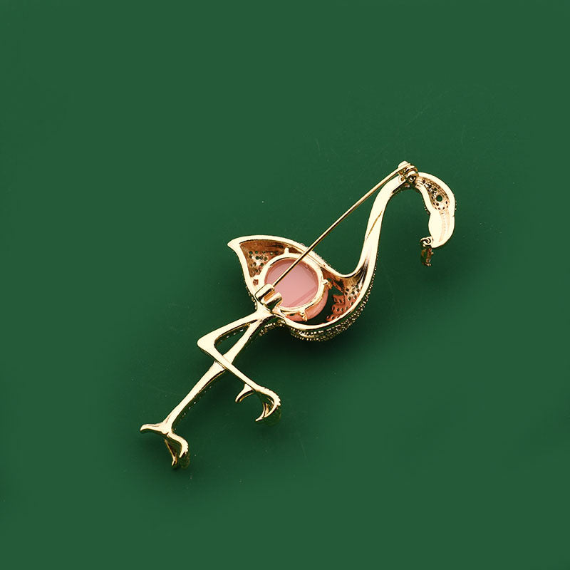 Rosé Flamingo Brooch