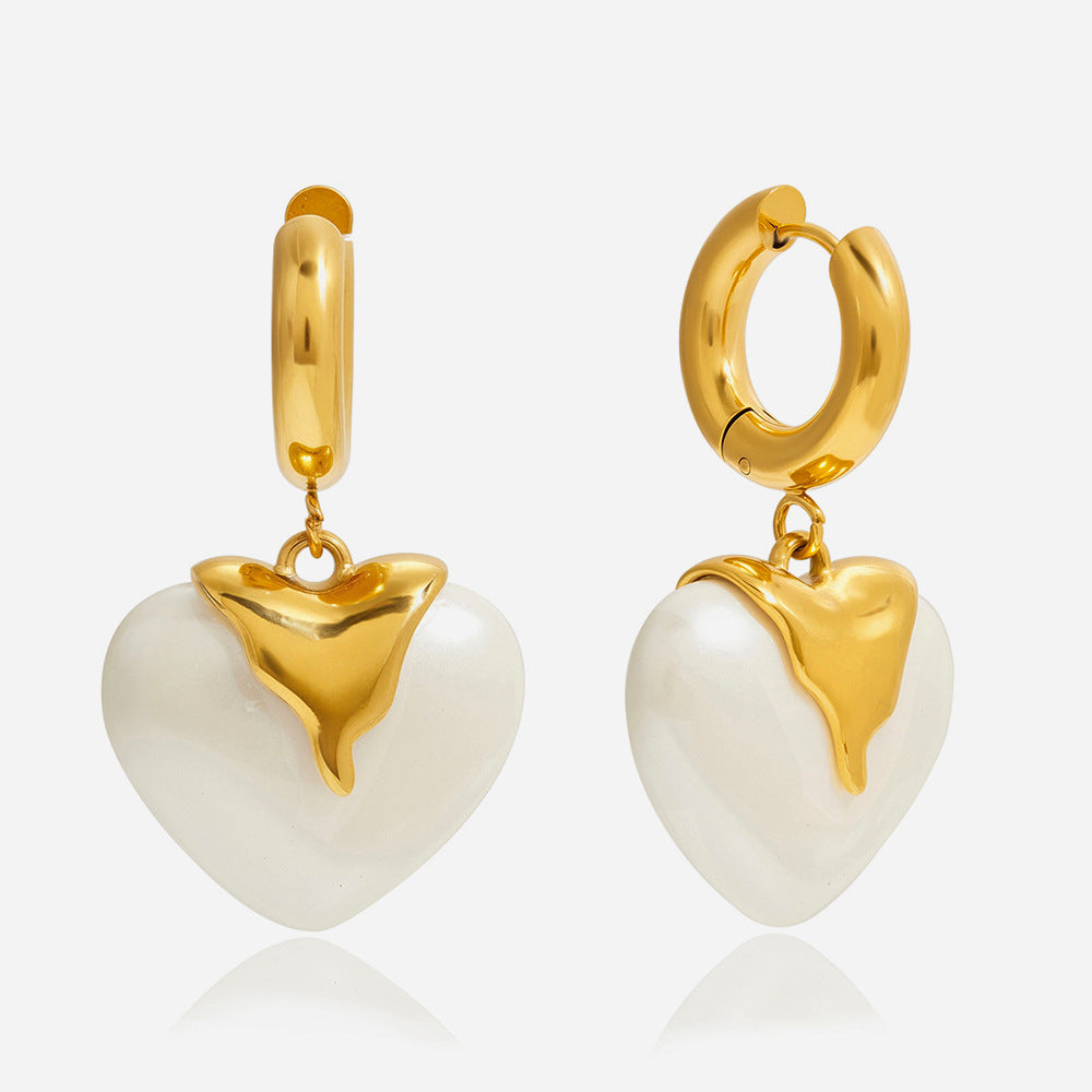 Soft Heart Drop Earrings