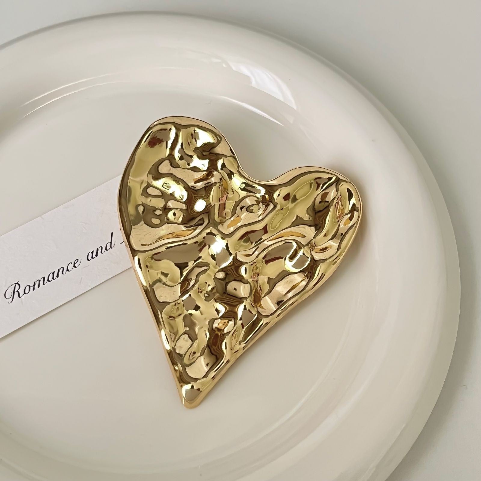 Golden Heart Brooch