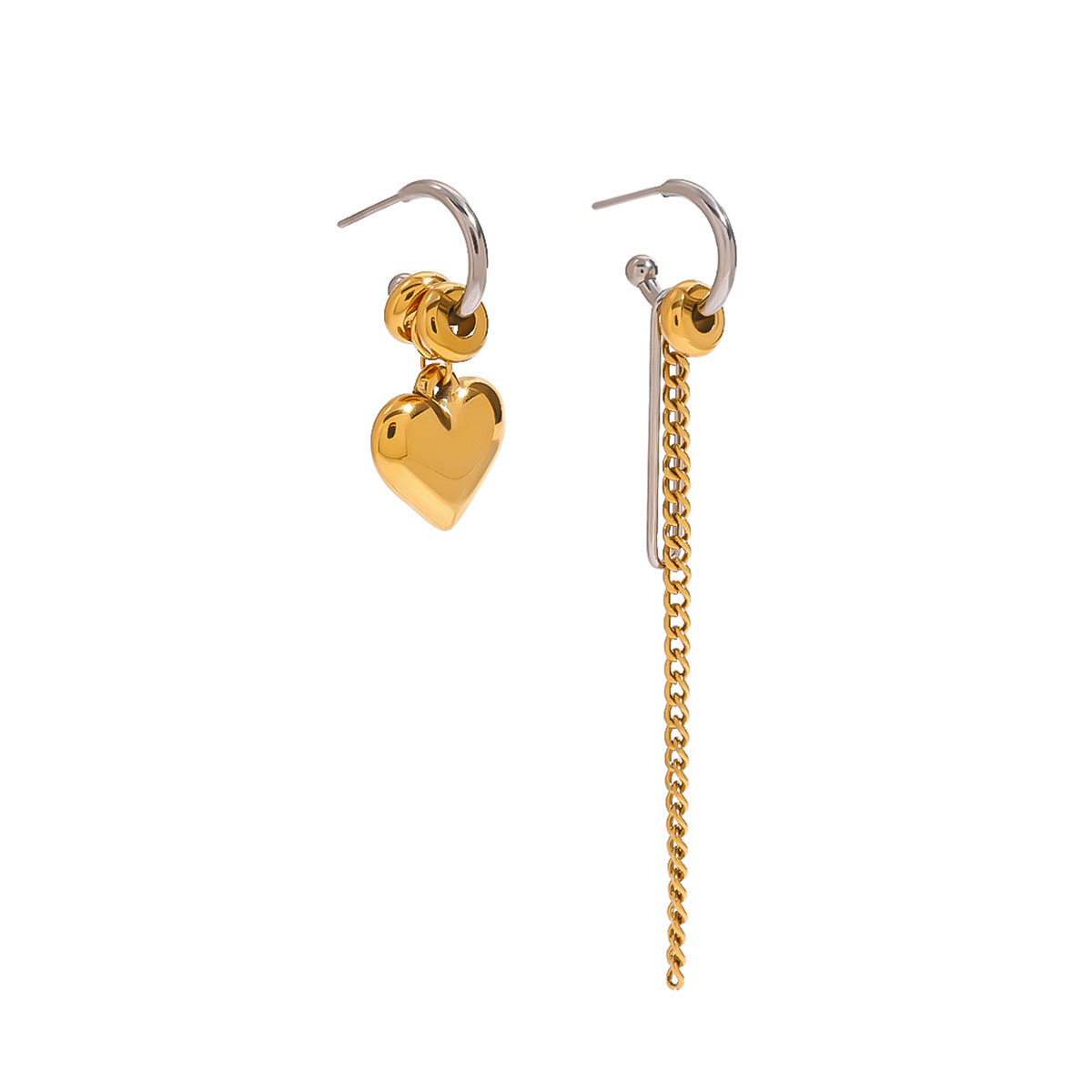 Noa Heart Chain Earrings