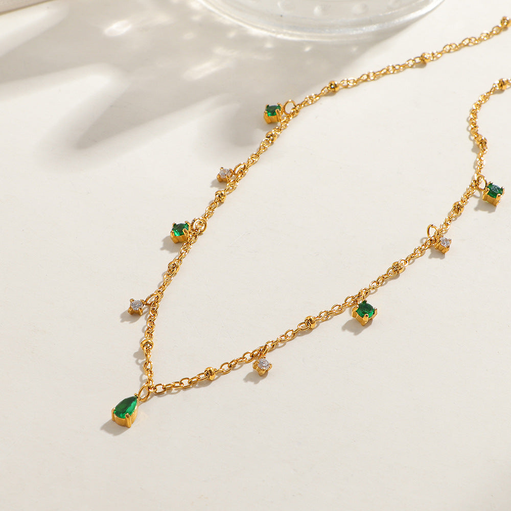 Emerald Charm Necklace