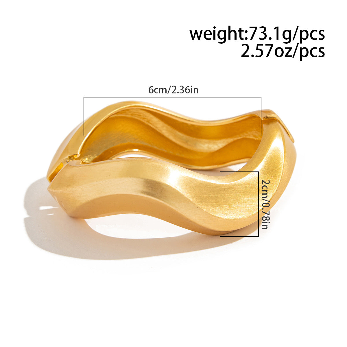 Matte Sculpt Bangle Stack (Set of 4)