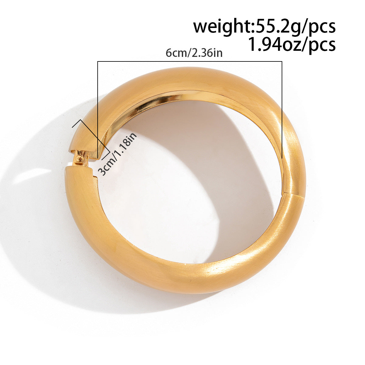 Matte Sculpt Bangle Stack (Set of 4)