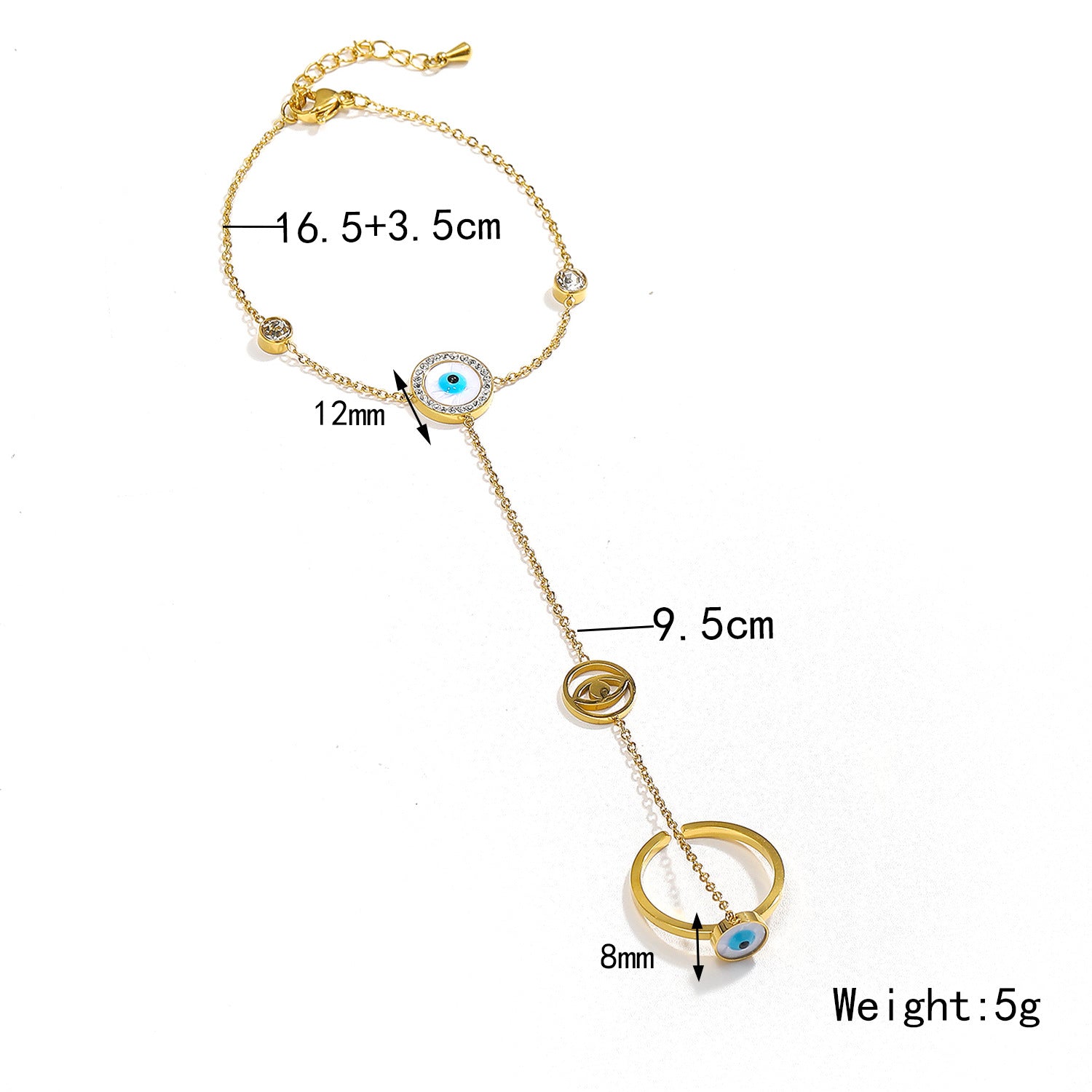 Nazar Hand Chain Bracelet