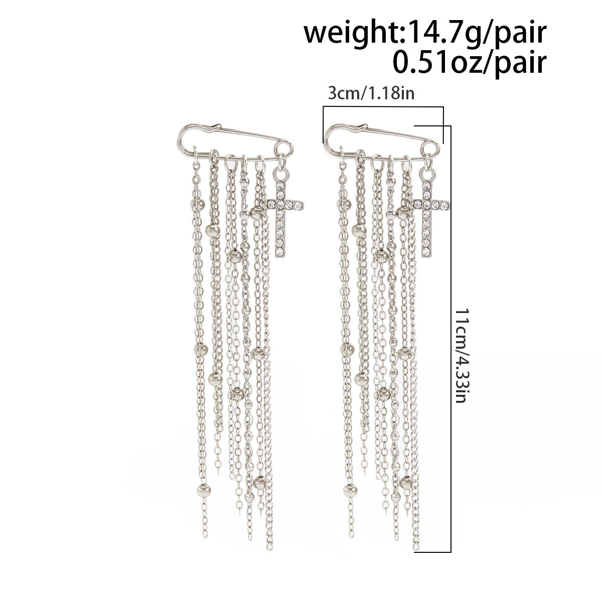 Chainmark Denim Pin / Brooch ( Set of 2 )