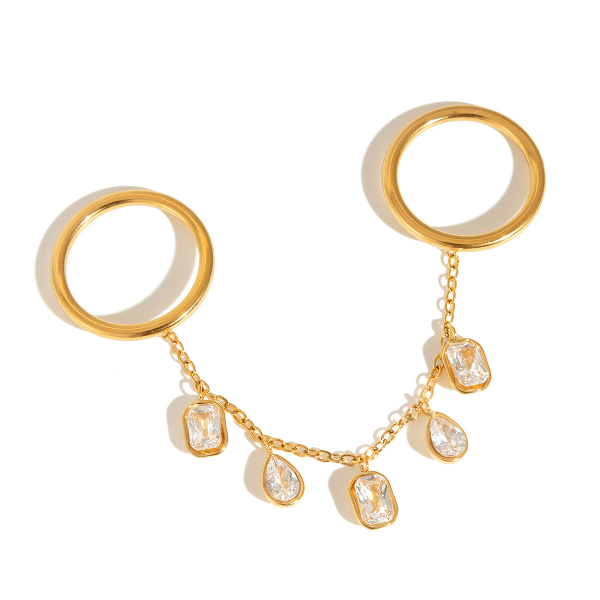Golden Drip Chain Ring