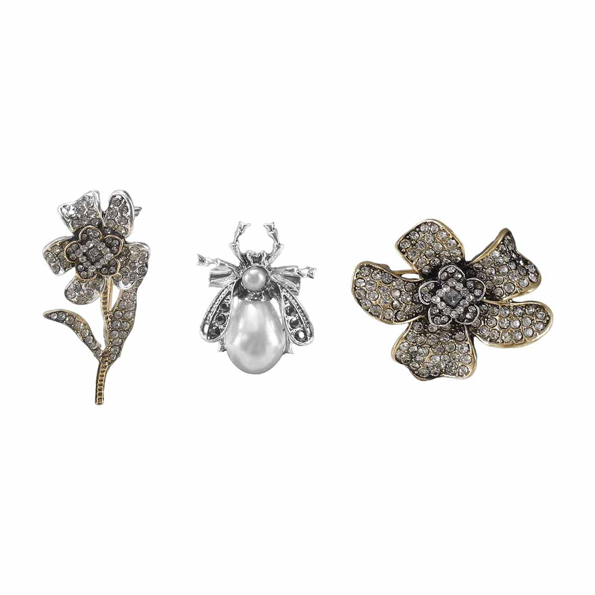 Blossom & Bee Brooch Set (Set of 3)