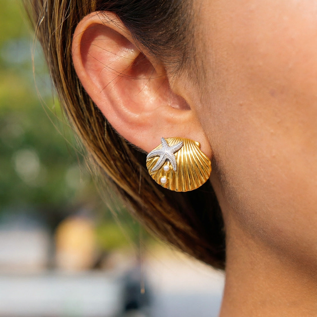 Seastar Set ( Earrings & Ring )