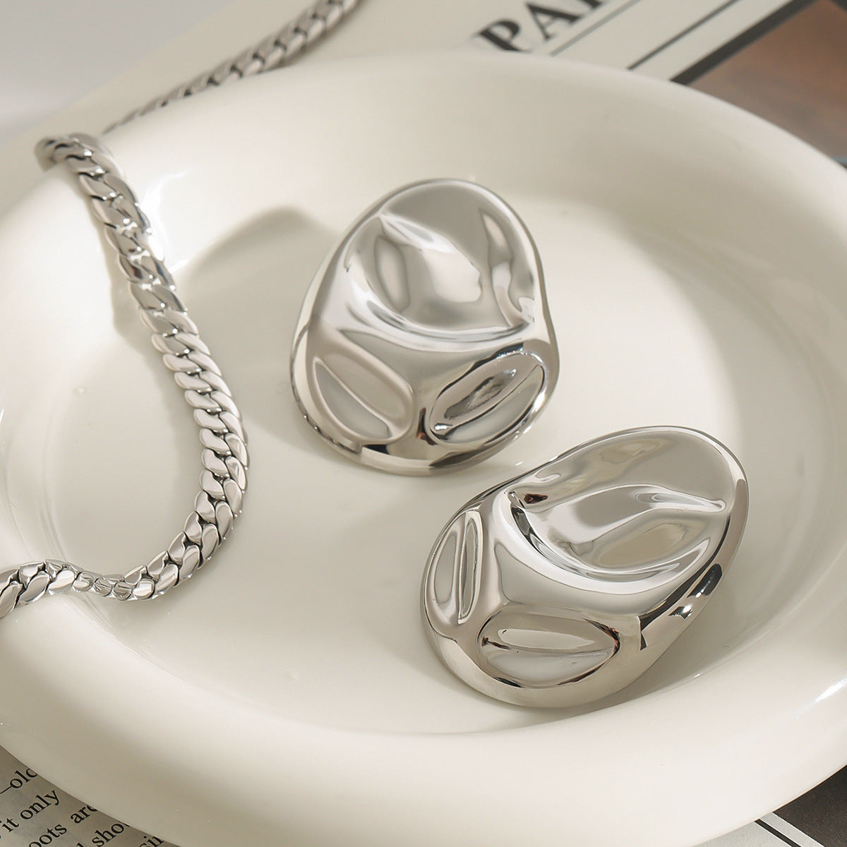 Contour Silver Earrings