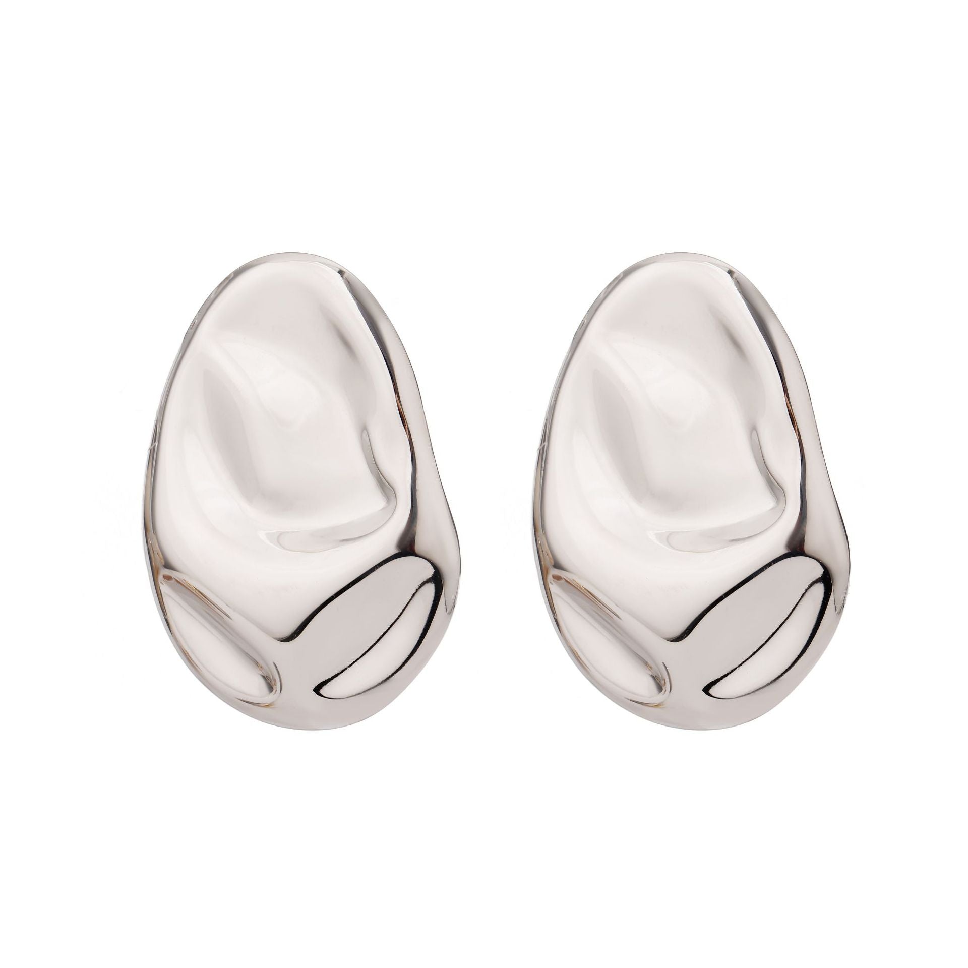 Contour Silver Earrings