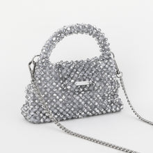 Load image into Gallery viewer, Dazzle | Silver crystal handbag / sling
