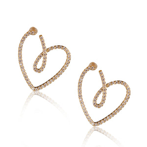 Bling Heart earrings