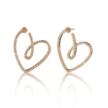 Load image into Gallery viewer, Bling Heart earrings
