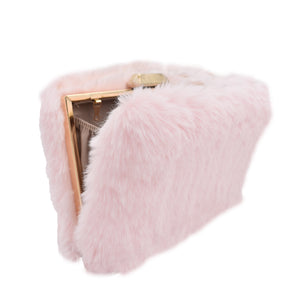 Furry Land clutch bag (baby pink)