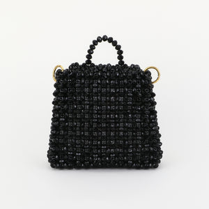 Swan crystal bag ( Black )