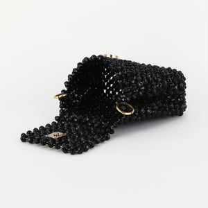 Swan crystal bag ( Black )