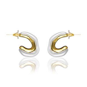 Jessica pearson golden pearl hoops