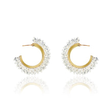 Load image into Gallery viewer, Carie Crystal hoop earrings
